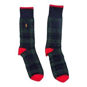 🎁 Polo Ralph Lauren Classic Plaid Holiday Socks – Women’s One Size – Never Worn